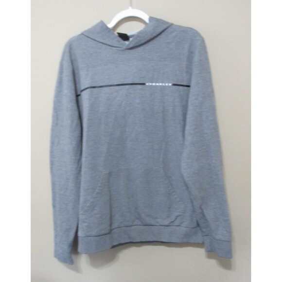 Oakley Hooded Sweatshirt Mens M Reg. Fit Gray Longsleeved Pullover - Picture 1 of 3